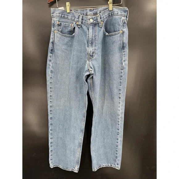 Levis 550 Relaxed Fit Tapered Leg Blue Denim Jeans Mens 34x29 Medium Wash - Picture 2 of 7